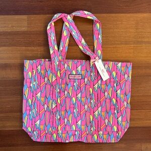 Vineyard Vines Pink surf theme beach Tote